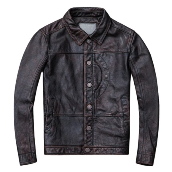 Bashwood Handmade Dark Brown Rider Jacket For Men - Picture 1 of 5